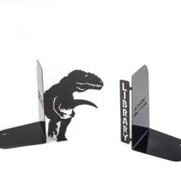 Dinosaur Bookends - Metal T-Rex Shelf Accents For Kids - thumbnail 3