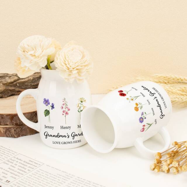 Personalized Grandma's Garden Flower Vase Custom Kids Names - image 1
