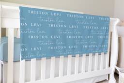 Personalized Baby Name Blanket, Gift, Custom Coming Home, Gender Neutral Hospital Shower New Mom Gift - thumbnail 1