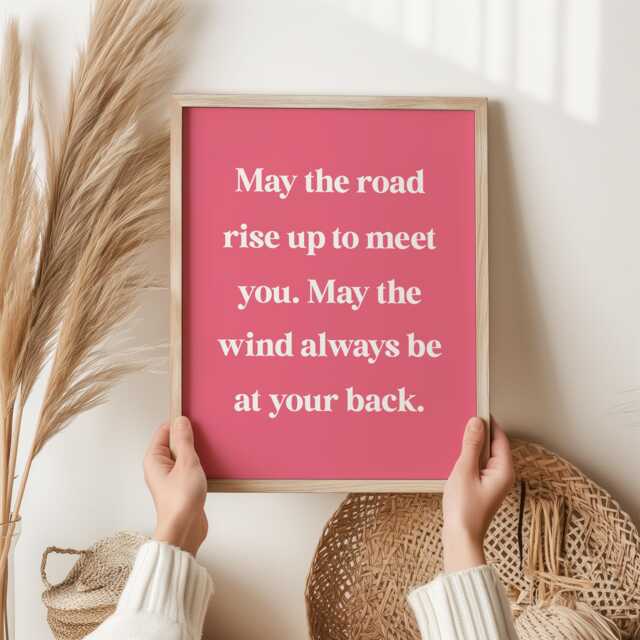 "Irish Blessing Print - ""May The Road Rise Up To Meet You" - image 1