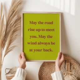 "Irish Blessing Print - ""May The Road Rise Up To Meet You" - thumbnail 2