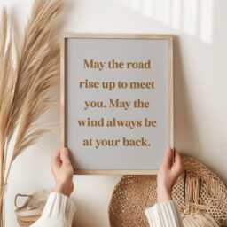 "Irish Blessing Print - ""May The Road Rise Up To Meet You" - thumbnail 3