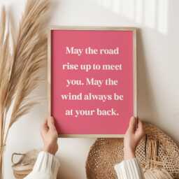 "Irish Blessing Print - ""May The Road Rise Up To Meet You" - thumbnail 1