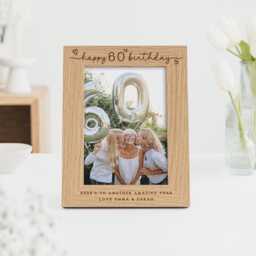 50Th Birthday Gift - Personalised Fiftieth Engraved Photo Frame - thumbnail 2
