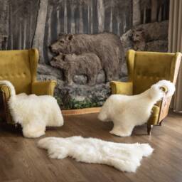 Genuine Natural Creamy White Sheepskin Rug Pelt Giant Throw Sexto Real Scandinavian Decor Sofa Sheep Skin Rugs - thumbnail 2