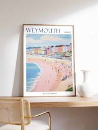 Weymouth Travel Poster Dorset Seaside Art Print - thumbnail 1