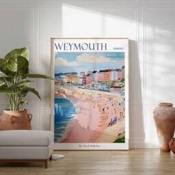Weymouth Travel Poster Dorset Seaside Art Print - thumbnail 2