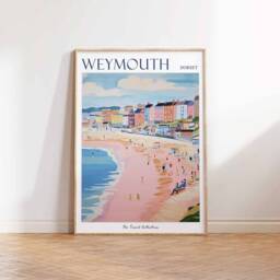 Weymouth Travel Poster Dorset Seaside Art Print - thumbnail 3