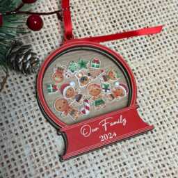 Personalised Christmas Ornament Custom Name For Family, Baby's First Christmas, Couple Gift Holiday Tree Decoration - thumbnail 3