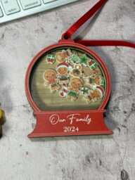 Personalised Christmas Ornament Custom Name For Family, Baby's First Christmas, Couple Gift Holiday Tree Decoration - thumbnail 1