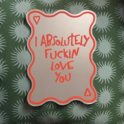 I Absolutely Fuckin Love You Printed Mirror, Unique Valentines Gift, Galentines Gift - thumbnail 2
