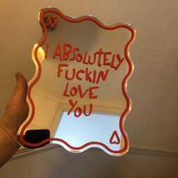 I Absolutely Fuckin Love You Printed Mirror, Unique Valentines Gift, Galentines Gift - thumbnail 3