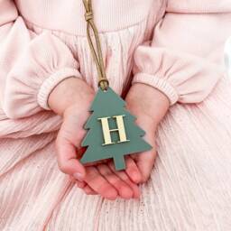 Colourful Letter Bauble Personalised Initial Christmas Tree Star Bright Decorations - thumbnail 1