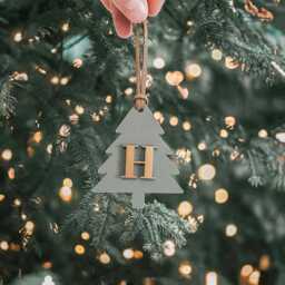Colourful Letter Bauble Personalised Initial Christmas Tree Star Bright Decorations - thumbnail 4