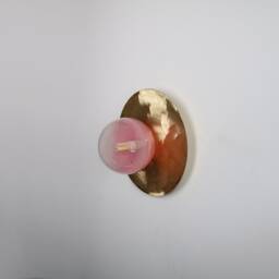 Disc Wall Lighting - Globe Lamp Vanity Light Fixture, Sconce, Round Lamp, , Small Lighting, Brass Lamp - thumbnail 4