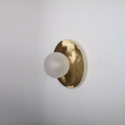Disc Wall Lighting - Globe Lamp Vanity Light Fixture, Sconce, Round Lamp, , Small Lighting, Brass Lamp - thumbnail 3