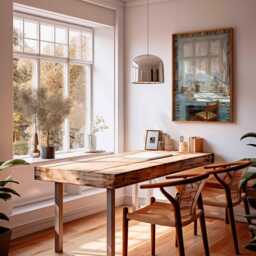 Cozy Study Room Poster - Serene Window Desk Art Print Vintage Painterly Wall Peaceful Reading Nook Decor Calm Home Office - thumbnail 3
