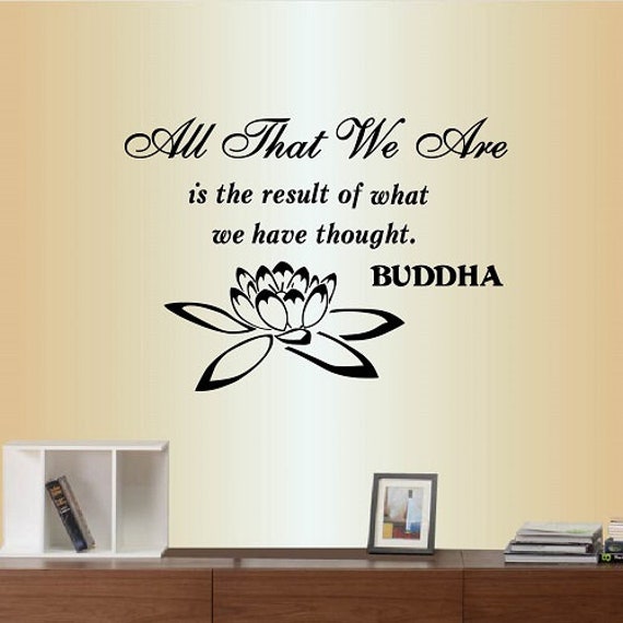 In-Style Decals Wall Vinyl Decal Home Decor Art Sticker All That We Are Is Result Of What Have Thought Buddha Quote Removable Design 244 - image 1