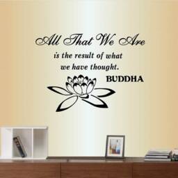 In-Style Decals Wall Vinyl Decal Home Decor Art Sticker All That We Are Is Result Of What Have Thought Buddha Quote Removable Design 244 - thumbnail 1