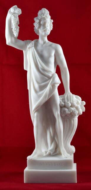 Marble Cast Dionysus Statue - Greek God Of Wine - 10 Inch - image 1