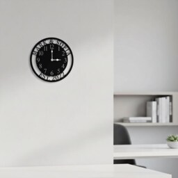 Custom Metal Wall Clock, Personalized Couple Clock Gift, Round Modern Anniversary Home Gift - thumbnail 3