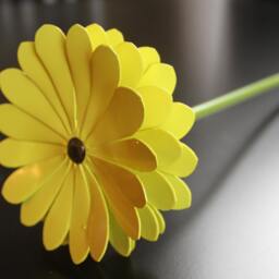 Metal Daisy, Flower, Yellow Birthday Gift, Steel Bridesmaid Wedding, 11Th Anniversary, 6Th Anniversary - thumbnail 2