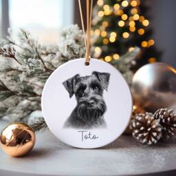 German Shepherd Dog Bauble, Personalised Pet Christmas Tree Decoration, Gift For Family - thumbnail 2