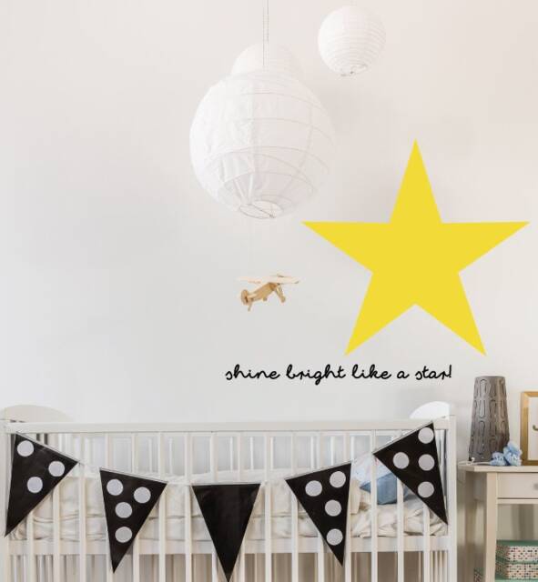 Big Star Wall Sticker Decal - Nursery Stickers, Animal Decals, Home Decor, Baby Room, Art, Girl, Boy