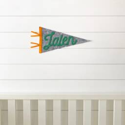 Felt Pennant Flag With Custom Name - Personalized Banner Sign Wall Decor For Kid's Room Wool Camp Flags - thumbnail 3