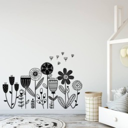 Flower Garden Wall Decal - Decals, Dandelion Decal, Girls Room Nursery Stickers, Flowers Decor - thumbnail 3
