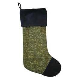 Forest Moss Velvet Gothic Christmas Stocking, Green & Black, Woodsy, Holiday Decor, Witchy Stocking , Witch Beautiful Aesthetic Gift