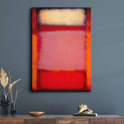 Modern Abstract Red & Pink Exhibition Oil Painting Wall Art, Framed Canvas Poster Print, Home Living Room Decor Gift Idea - thumbnail 1