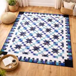 Buttercup Starburst Quilt Pattern - Modern Geometric Throw - PDF Pattern - thumbnail 2
