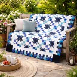 Buttercup Starburst Quilt Pattern - Modern Geometric Throw - PDF Pattern - thumbnail 3