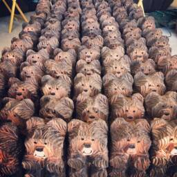 Hand-Carved Cedar Mini Bear, 6-Inch Chainsaw Wood Sculpture - thumbnail 3