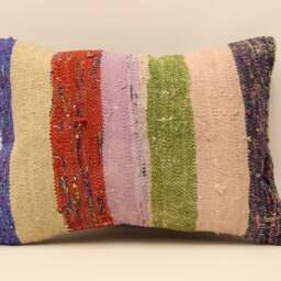 Pillow Cover - Classic Kilim Pillow -Sofa Ticking -Home Decor- Cotton Decorative 14x20-Throw Covers 4Bef-259 - thumbnail 2