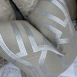 Luxury Taupe Cushion Cover, Geometric Pillow Designer Scatter Silver Prestigious Textiles Fabric - thumbnail 2