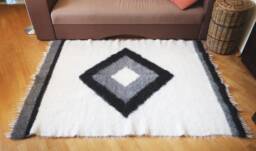 Wool Rug/Swedish Rug/Flokati/Rug/Moroccan Rug/White Rug/Sheepskin Rug/Hand Hooked Rug/Carpet/Nursery Decor/Rag Rug/Fathers Day Gift - thumbnail 1