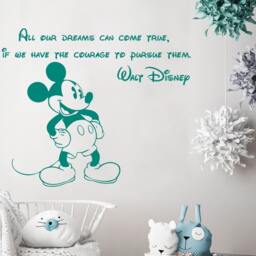 Mickey Mouse Decal - Wall Decals All Our Dreams Quote Vinyl Stickers Nursery Decor Art Kids Bedroom Sm87 - thumbnail 3