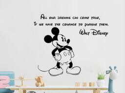 Mickey Mouse Decal - Wall Decals All Our Dreams Quote Vinyl Stickers Nursery Decor Art Kids Bedroom Sm87 - thumbnail 1