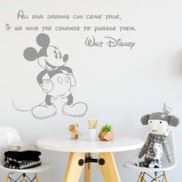 Mickey Mouse Decal - Wall Decals All Our Dreams Quote Vinyl Stickers Nursery Decor Art Kids Bedroom Sm87 - thumbnail 2