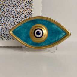 Ceramic Evil Eye Wall Decor, Turquoise Ceramic Art, Evileyes, Evil Eye Protection, Nazar, Host Gift, House Warming Gift - thumbnail 2