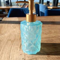 Light Blue Luxury Soapdispenser Epoxy Resin Bathroomdesign Beautysalon Kitchen Soap Dispenser - thumbnail 2