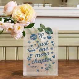 Just One More Chapter Book Vase, Bookish Acrylic Vase Decor, Cozy Reading Room Accent, Lover Shelf - thumbnail 1