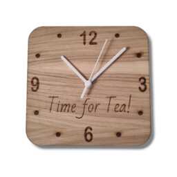 Butterfly Shaped Wood Clock - Cherry, Oak Or Walnut Finish. Custom Sizes & Shapes Made - thumbnail 4