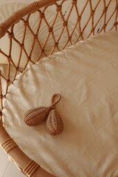 Cream Linen Fitted Sheet - thumbnail 1