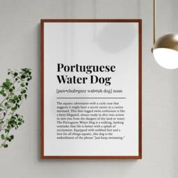 Portuguese Water Dog Funny Definition Wall Art Print - thumbnail 2