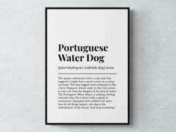 Portuguese Water Dog Funny Definition Wall Art Print - thumbnail 1