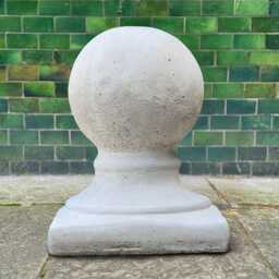 Outdoor Large Ball Sculpture Concrete Statue Cement Decoration Stone Ornament Handmade Figurine Lover Gift Yard Art - thumbnail 4
