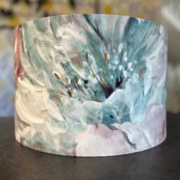 Lani Moonstone 20cm, 30cm, 40cm Handmade Drum Lampshade/Pendant Shade. Teal, Grey Home Decor - thumbnail 4